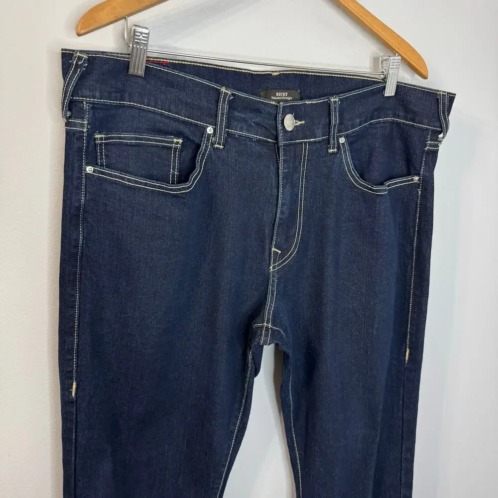 True Religion Ricky SN Relaxed Straight Jean Stitched Stretch Men's 36